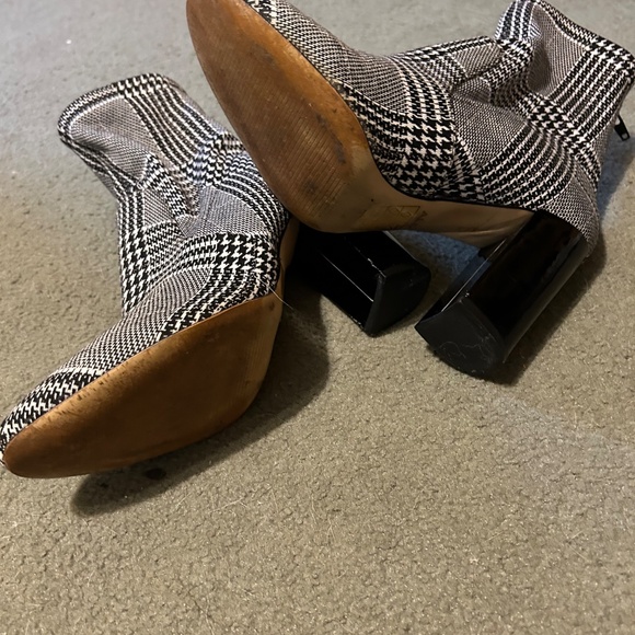 Aldo Plaid High Heel Ankle Boots - Picture 6 of 9